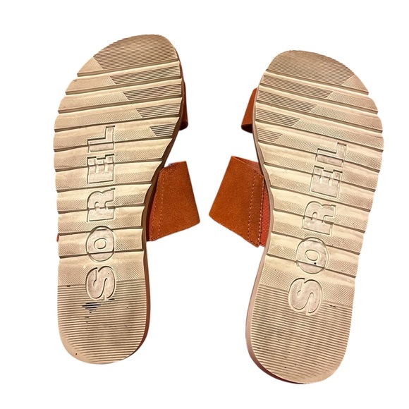 Sorel orange suede double strap slip-on sandals  7.5 - Picture 5 of 6